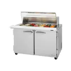 image of Turbo Air PST-48-18-N-CL 48" Mega Top Sandwich/Salad Prep Table w/ 2 Doors, 18 Pans