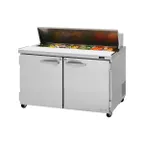 image of Turbo Air PST-48-N 48" Two Section Sandwich / Salad Prep Table w/ 2 Doors, 12 Pans