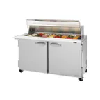 image of Turbo Air PST-60-24-N-CL 60" Mega Top Sandwich/Salad Prep Table w/ 2 Doors, 24 Pans