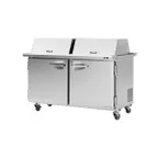 image of Turbo Air PST-60-24-N-DS 60" Mega Top Sandwich/Salad Prep Table w/ 2 Doors, 24 Pans