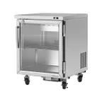 image of Turbo Air PUR-28-G-N 27" 1-Section Undercounter Refrigerator w/ 1 Glass Door, 6.8 cu. ft.