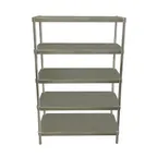image of Prairie View A207260-5 NSF Knock Down 5 Tier Aluminum Shelving Unit -  60"W x 20"D x 72"H