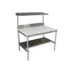 image of Prairie View AIFT303496-PT-BS 96"W Poly Top I-Frame Table With Stainless Steel Backsplash
