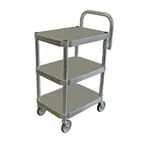 image of Prairie View AUC2430 Aluminum 3-Shelf Utility Cart - 30"W x 24"D x 36"H