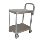 image of Prairie View AUC2448-2 Aluminum 2-Shelf Utility Cart - 48"W x 24"D x 36"H