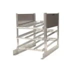 image of Prairie View CR0720 Heavy Duty Aluminum Stationary Half Size Can Racks, 72 #10 Cans Capacity