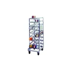 image of Prairie View CR1620 Heavy Duty Aluminum Mobile Full Size Can Rack, 162 #10 Cans Capacity