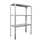 image of Prairie View RT207448-3 Aluminum Retractable Shelving with 3 Tier - 48"W x 20"D x 74"H
