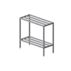 image of Prairie View SWB244860-2 Institutional 2 Tier Square Bar Shelving Unit - 60"W x 24"D x 48"H
