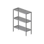 image of Prairie View SWT246060-3 Institutional All Welded 3-Shelf T-Bar Shelving Unit - 60" x 24" x 60"