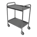 image of Prairie View UCSS1830-2 Stainless Steel 2 Shelf Utility Carts - 19"W x 42"H X 31"L