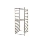 image of Prairie View WE3018-15KD-24D 15 Pan Heavy Duty Aluminum End Load Insert Pan Rack, Unassembled