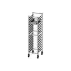 image of Prairie View WE3020KD-SP 18 Pan End Load Mobile Full Height Steam Table Pan Rack