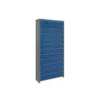 image of Quantum CL1875-604 Heavy Duty 13 Shelf Euro Drawer Shelving Closed Unit w/ 108 Bins Capacity