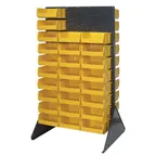 image of Quantum QDS-3666H Gray Steel Double-Sided Louvered Rack - 36"W x 25"D x 66"H
