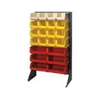 image of Quantum QSS-3666H Gray Steel Double-Sided Louvered Rack - 36"W x 12-1/2"D x 66"H