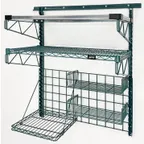 image of Quantum SGK-401836-3P Green Epoxy Wall Mounting Store Grid Medium-Duty Kit