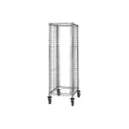 image of Quantum TC-EL38 38 Tray End Load Chrome Plated Steel Wire Mobile Tray Cart