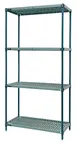 image of Quantum WR63-2124WPM Wire Plastic Mat Shelving Unit, Stationary, 4-Tier