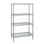 image of Quantum WR86-2172C NSF 4 Shelf Chrome Wire Shelving Starter Kit - 72" x 21" x 86"