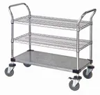 image of Quantum WRC-2136-3CG 3 Tier Utility Rolling Cart with Wheels