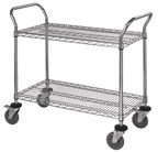 image of Quantum WRSC-1860-2 Stainless Steel Utility Cart with 2 Wire Shelf
