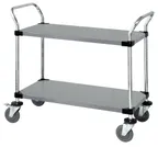 image of Quantum WRSC-1860-2SS Stainless Steel Utility Cart with 2 Solid Shelf