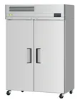 image of RefrigerationX XR47-2-N6 Two Section Reach-In Refrigerator w/ 2 Solid Doors, Top Mount, 42 cu. ft.