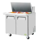 image of RefrigerationX XST-36-15-N6 36" Mega Top Sandwich/Salad Prep Table w/ 2 Doors, 15 Pans