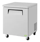 image of RefrigerationX XUF-28-N 28" 1-Door Undercounter Freezer, Stainless Steel & Aluminum, 7.1 cu. ft.