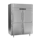 image of Victory RFSA-2D-S1-EW-HD-HC 58" 2-Section Reach-In Refrigerator Freezer Combo w/ 4 Half Solid Doors, Aluminum Interior