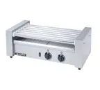 image of Adcraft RG-07 Hot Dog Roller Grill by Admiral Craft w/ 7 Rollers, 18 Hot Dog Capacity, 120V