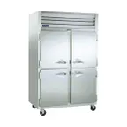 image of Traulsen RHT226W-HHS 58" 2-Section Reach-In Refrigerator w/ 4 Solid Half-Doors, Remote, 36.69 cu. ft.