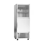 image of Beverage Air RI18HC-HGS, 27" 1-Section Reach-In Refrigerator w/ Top Glass & Bottom Solid Half Door, Bottom Mounted, 17 cu. ft.