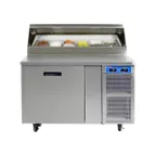 image of Randell 8148N-290-PCB 48" 1 Door Refrigerated Pizza Prep Table, 6 Pans (1/3 size), 9 cu. ft.