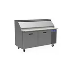 image of Randell 8268W-290 68" 2-Section Refrigerated Pizza Prep Table w/ 2 Doors, 17.76 cu. ft.