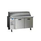 image of Randell 9260W-290 60" 2-Door Mega Top Sandwich Prep Table, 24 Pans, Stainless Steel