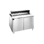 image of Randell 9303-290 48" 2-Door Sandwich and Salad Prep Table, 8 Pans, Stainless Steel