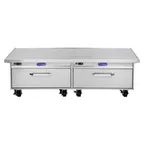 image of Randell FX-2CSRE-290 76" Flexible Refrigerator or Freezer Chef Base w/ 2 Drawers, 6 cu. ft.