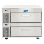 image of Randell FX-2WS-290 43" Flexible Refrigerator or Freezer Work Table w/ 2 Drawers, 6.2 cu. ft.