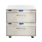 image of Randell FX-2WSREA-290 35" Flexible Refrigerator or Freezer Work Table w/ 2 Drawers, 5 cu. ft.