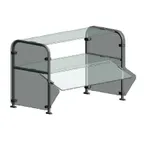 image of Randell RSB-DTSSNA-48 Ranserve Standard Breath Guard, Single-Sided, Double-Tier