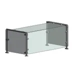 image of Randell RSW-STSSFF-36 Stationary Sneeze Guard