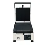 image of RositoBisani PG1 Single Sandwich Panini Grill w/ 10" x 10" Grooved Plates, 110V