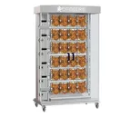 image of Rotisol USA FFS1175-6G-SS Rotisserie Gas Oven w/ 6 Basket Spits, Floor Model, 24-Chicken