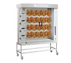 image of Rotisol USA FFS1425-4G-SS Rotisserie Gas Oven w/ 4 Basket Spits, Countertop, 20-Chicken