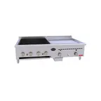 image of Royal Range of California BG-1524 38" Countertop Gas Griddle/Charbroiler Combination, 77.000 BTU
