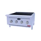 image of Royal Range of California RB-825 25" Countertop Gas Radiant Charbroiler, (4) Burners, 58.000 BTU
