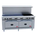 image of Royal Range of California RDR-12-CC 72" Gas Restaurant Range w/ (12) Open Burners, (2) Convection Ovens, 420.000 BTU