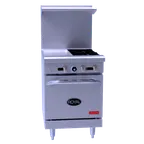 image of Royal Range of California RDR-G24 24" Gas Restaurant Range w/ 24" Full Griddle, (1) Space Saver Oven, 67.000 BTU